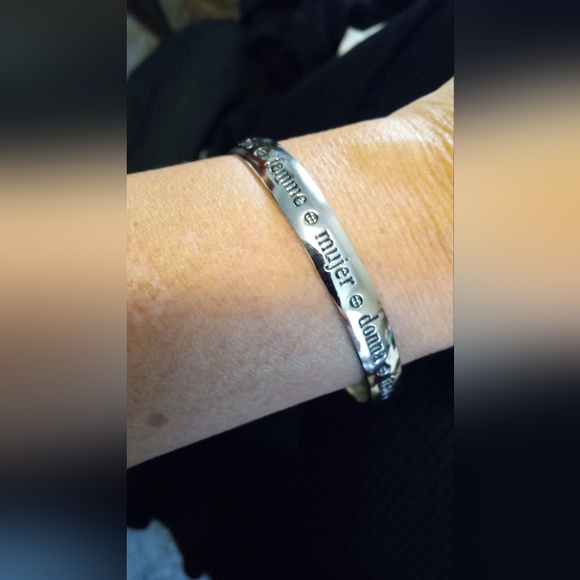 Silver Bangle Bracelet - Picture 3 of 3